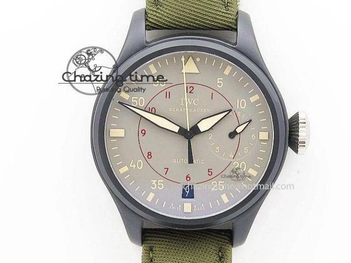 MIROTIME 0812 Pilot Chrono IW388003 Real Ceramic V6F 1:1 Best Edition On Black Nylon Strap A StreetReady 7284